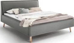 QUARTIER Polsterbett FRIEDA IIL 140 x 200 cm hellgrau