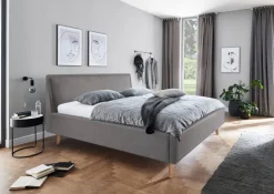 QUARTIER Polsterbett FRIEDA IIL 140 x 200 cm hellgrau