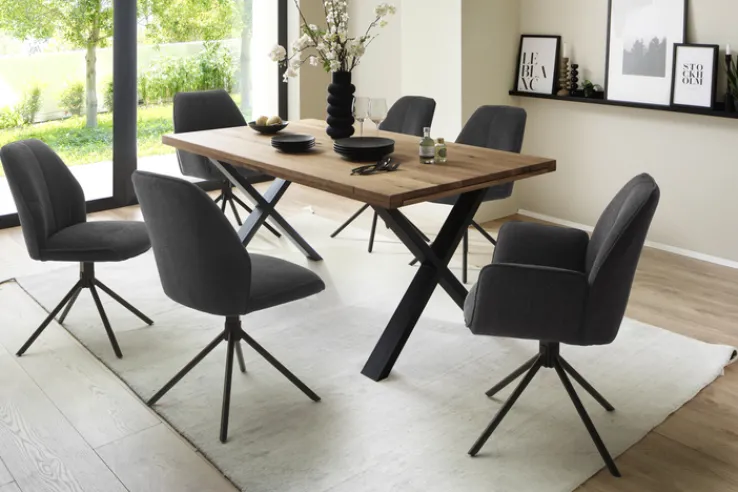 QUARTIER Polsterstuhl TAYLOR 49 x 88 cm grau anthrazit