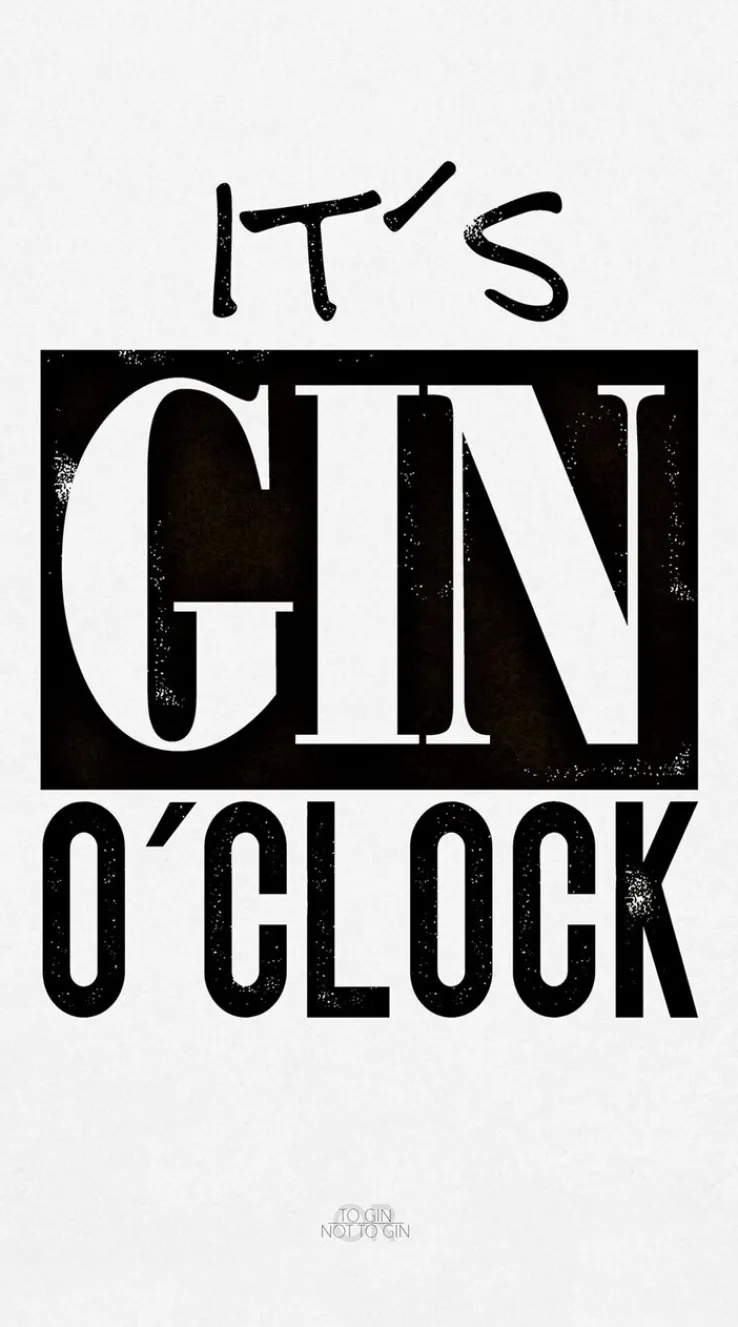 PRO ART Decopanel-Art Bild GIN O´CLOCK 15 x 27 cm schwarz/ weiß