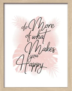 PRO ART Framed-Art Bild MAKES YOU HAPPY 19 x 24 cm