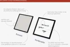 PRO ART Framed-Art Bild NEVER GIVE UP 33 x 33 cm