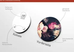 PRO ART Glas Art Bild BAROQUE FLOWERS II 20 cm