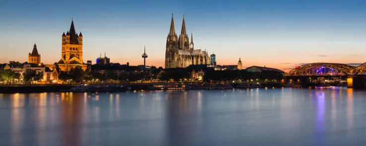 PRO ART Glas Art Bild KÖLN PROMENADE 50 x 125 cm Floatglas