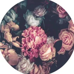 PRO ART Glas-Art Bild BAROQUE FLOWERS IV Ø 20 cm mehrfarbig