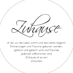 PRO ART Glasbild ZUHAUSE 50 x 50 cm schwarz/ weiß