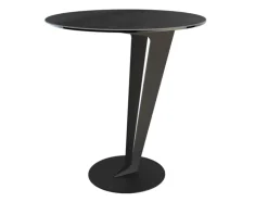 PURO ARTEMIS Beistelltisch 55x60 cm Marmoroptik Titan / Schwarz