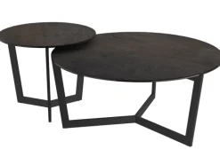 PURO Couchtisch TAMARA LAQUE 90 cm rostbraun