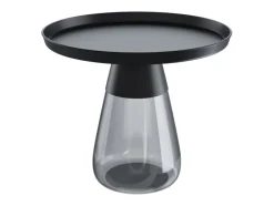 PURO DROP Couchtisch 71x43 cm Rauchgrau/Schwarz