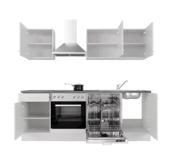 QUARTIER Küchenblock PETE 220cm Weiß