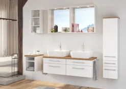 Regal DAVOS 30 x 41 cm Weiß matt/ Wotan Eiche