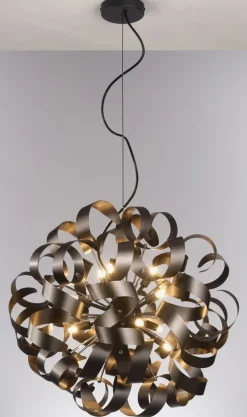 Retrofit Pendelleuchte CURLY IV 60 cm coffee