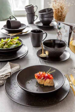 Ritzenhoff & Breker Frühstücksservice KITWE 12-teilig schwarz