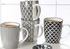 Ritzenhoff & Breker Kaffeebecher TAKEO 4er Set schwarz/ weiß