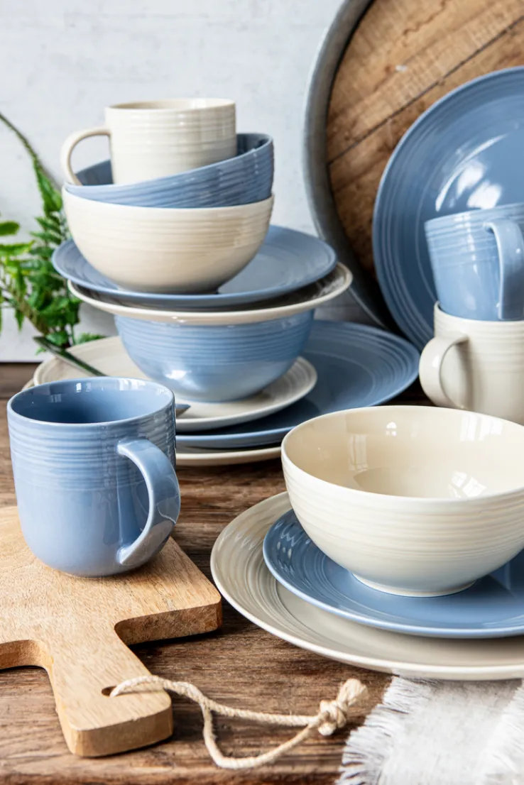 Ritzenhoff & Breker Kombiservice LEVI 16-teilig Porzellan blau/creme