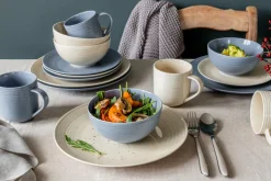 Ritzenhoff & Breker Kombiservice LEVI 16-teilig Porzellan blau/creme