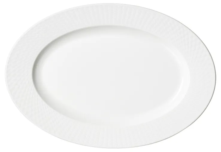 Ritzenhoff & Breker Servierplatte SAPHIR Porzellan 30,5 x 2,5 x 20,5 cm Weiß