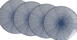 Ritzenhoff & Breker Speiseteller ROYAL MAKOTO 4er Set blau/ weiß