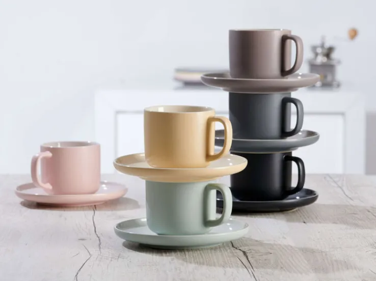 Ritzenhoff & Breker Untertasse JASPER 6er Set 11 cm taupebraun/ weiß