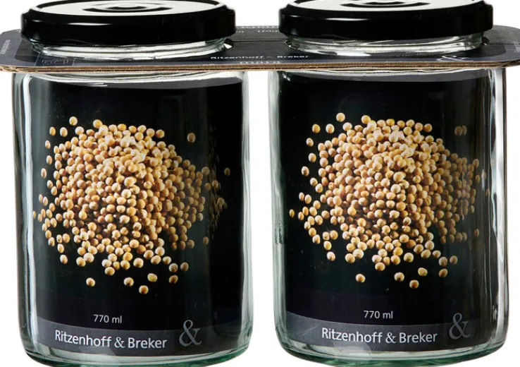 Ritzenhoff & Breker Vorratsglas MARA 2er Set 770 ml Glas rund