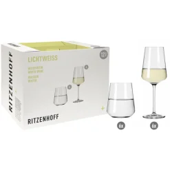 RITZENHOFF Wasser- und Weißweingläser-Set LICHTWEISS 12-teilig Kristallglas