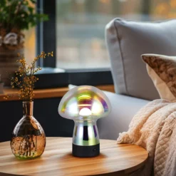 Reality RL RL Akku LED Tischlampe DOOLEY 18 cm klar irisierend