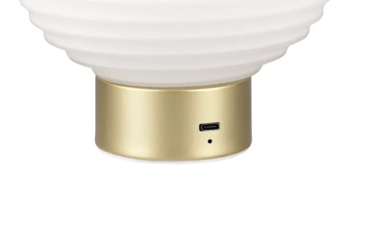 Reality RL RL Akku LED Tischlampe EARL messingfarbig /weiß