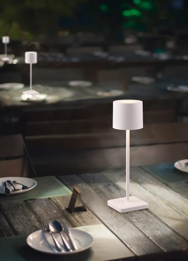 Reality RL RL Akku LED Tischlampe FERNANDEZ weiß