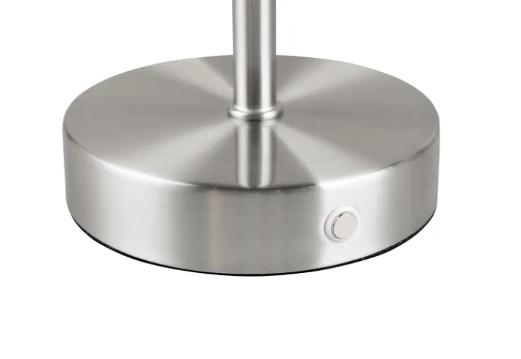 Reality RL RL Akku LED Tischlampe JEFF 30 cm nickelfarbig