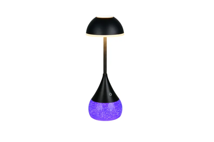 Reality RL RL Akku LED Tischleuchte TEMBO, Kunststoff, Höhe 28,3 cm Schwarz