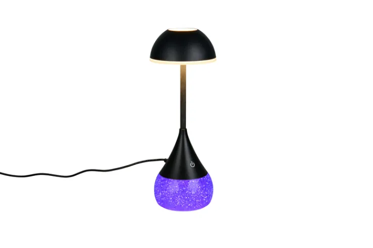Reality RL RL Akku LED Tischleuchte TEMBO, Kunststoff, Höhe 28,3 cm Schwarz