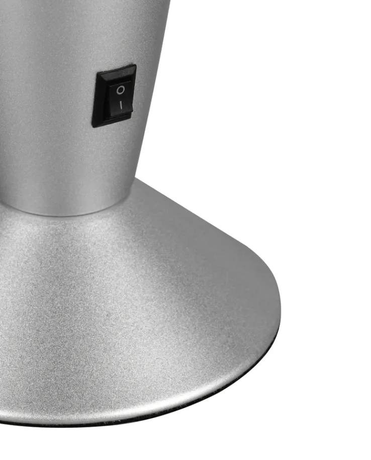 Reality RL RL Lavalampe VESUV, Metall/Glas/Wachs, Höhe 42 cm Alu-/Nickelfarbig/Rot/Transparent