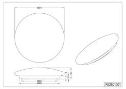 Reality RL RL LED Deckenlampe 40 cm PUTZ Weiß
