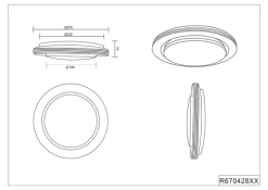 Reality RL RL LED Deckenlampe ATRIA 27 cm weiß