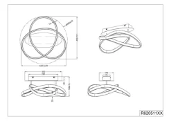 Reality RL RL LED Deckenlampe COURSE nickelfarbig