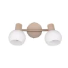 Reality RL RL LED Deckenlampe mit 2 Spots BOBA, Metall/Glas, 25 x 18,5 x 10 cm Beige/Weiß