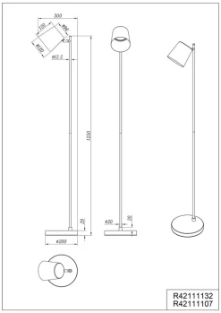 Reality RL RL LED Stehlampe BLAKE schwarz
