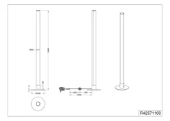 Reality RL RL LED Stehlampe LEIA mit Fernbedienung 104 cm Metall/Acryl chromfarbig/transparent