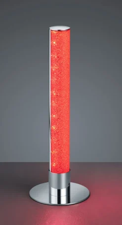 Reality RL RL LED Tischlampe LEIA mit Fernbedienung 40 cm Metall/Acryl chromfarbig/transparent