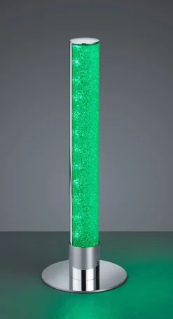 Reality RL RL LED Tischlampe LEIA mit Fernbedienung 40 cm Metall/Acryl chromfarbig/transparent