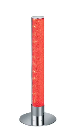 Reality RL RL LED Tischlampe LEIA mit Fernbedienung 40 cm Metall/Acryl chromfarbig/transparent