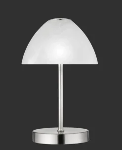 Reality RL RL LED Tischlampe QUEEN 24 cm Glas/Metall nickelfarbig