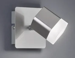 Reality RL RL LED Wandleuchte mit Spot ROUBAIX nickelfarbig