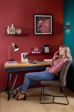 Reality RL RL Retrofit Tischlampe ADAM schwarz /messingfarbig