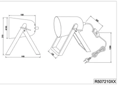 Reality RL RL Retrofit Tischlampe MARC 21 cm schwarz