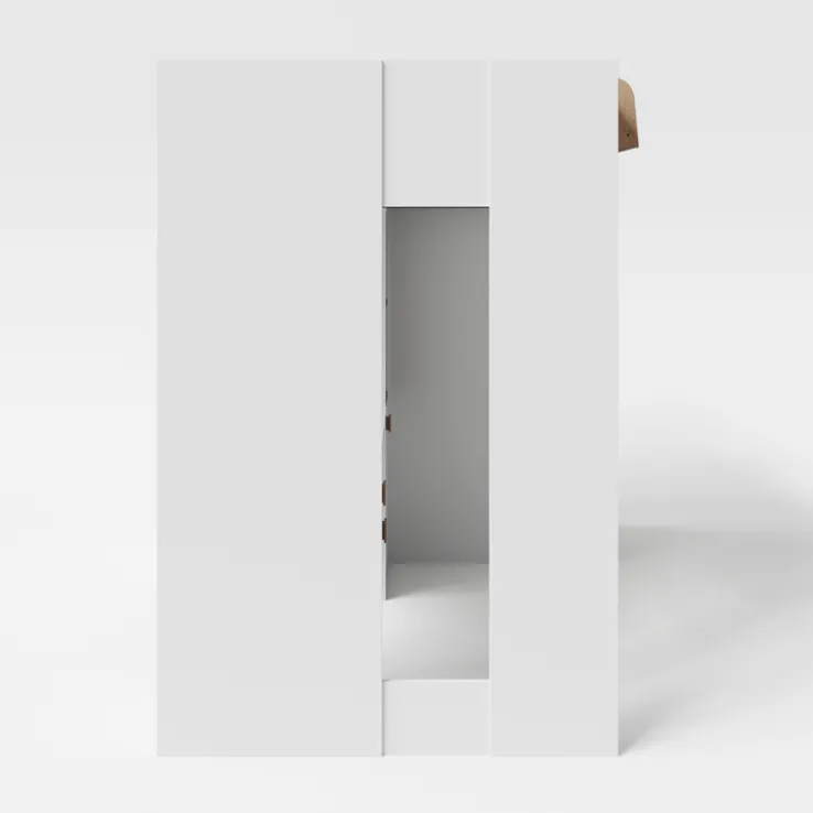 Kinder roba Hochbett SMALL WORLD ARTESANA weiß/ braun