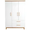 Kinder roba Kleiderschrank 135 x 200 x 55 cm weiß