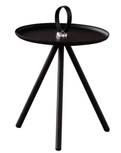 ROLF BENZ Beistelltisch rund TABLEAU Eiche schwarz