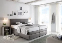 ruf Boxspringbett BELLEVUE 180 x 200 cm mittelgrau