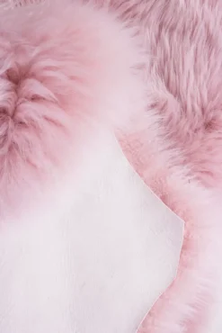 Schaffell UNIKAT ISLAND 60 x 85 cm altrosa